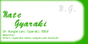 mate gyaraki business card