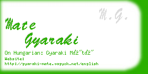 mate gyaraki business card